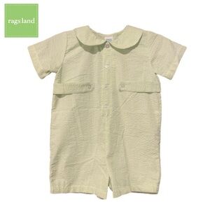 Rags Land Lime Checks Jon Jon Bubble Romper